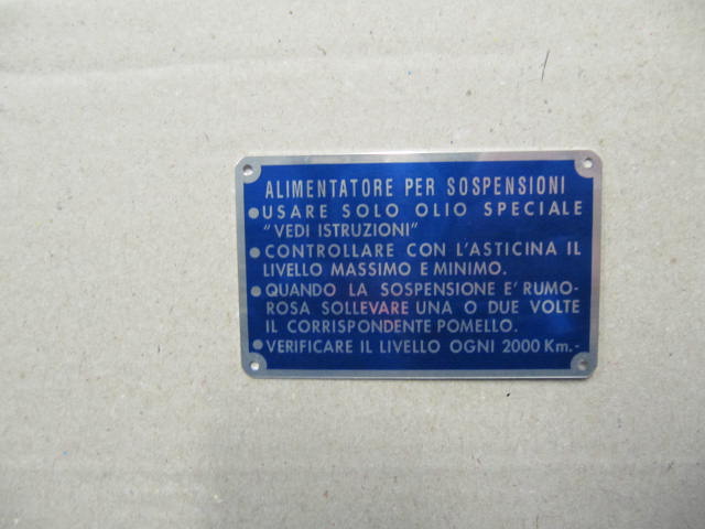 CAV704 - ETICHETTA ALIMENTATORE SOSPENSIONI