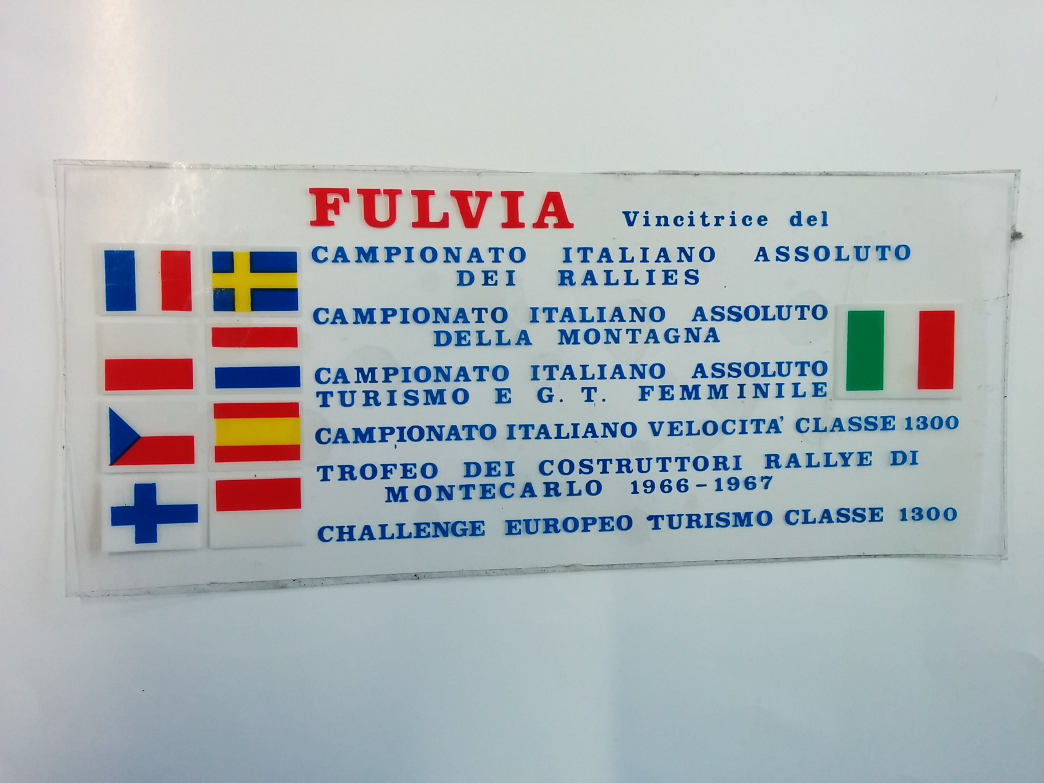 CAV989 - Fulvia rally Championship sticker 
