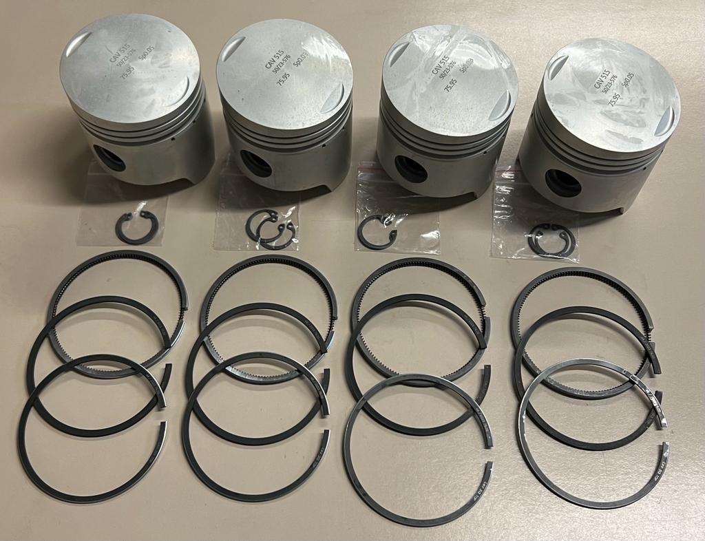 CAV515A - Complete melted pistons set for Fulvia 818.130 engines. Diameter 76mm! Oversizes pistons available!