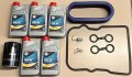 Service kit for Fulvia 1300 engine. Motor oil, oil filter, air filter, top cover gasket kit, points set and condenser.