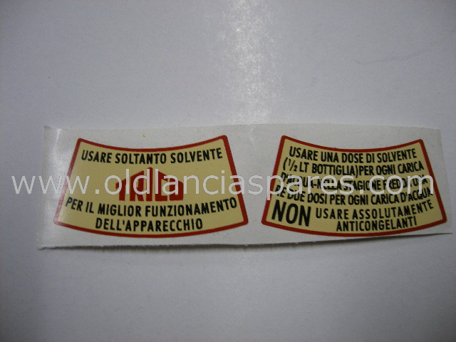 set adesivi vaschetta acqua tergi