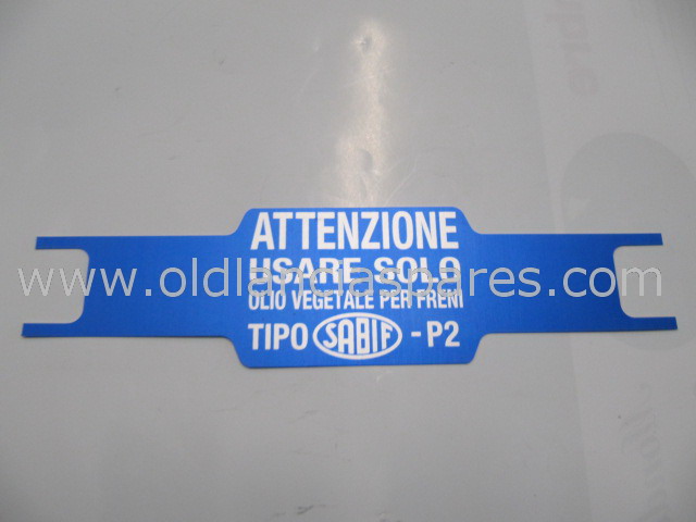 etichetta alimentatore freni